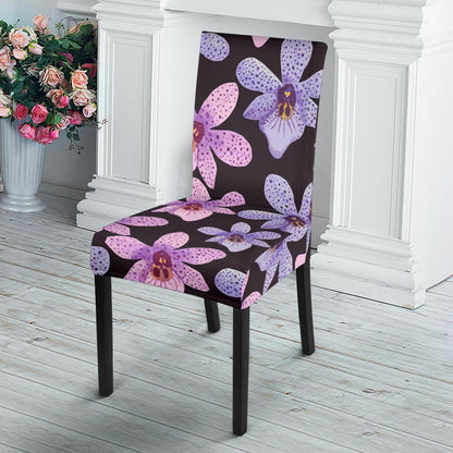 Orchid Pattern Print Design OR08 Dining Chair Slipcover-JORJUNE.COM