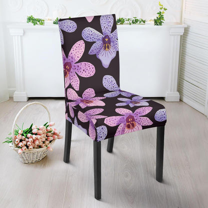 Orchid Pattern Print Design OR08 Dining Chair Slipcover-JORJUNE.COM