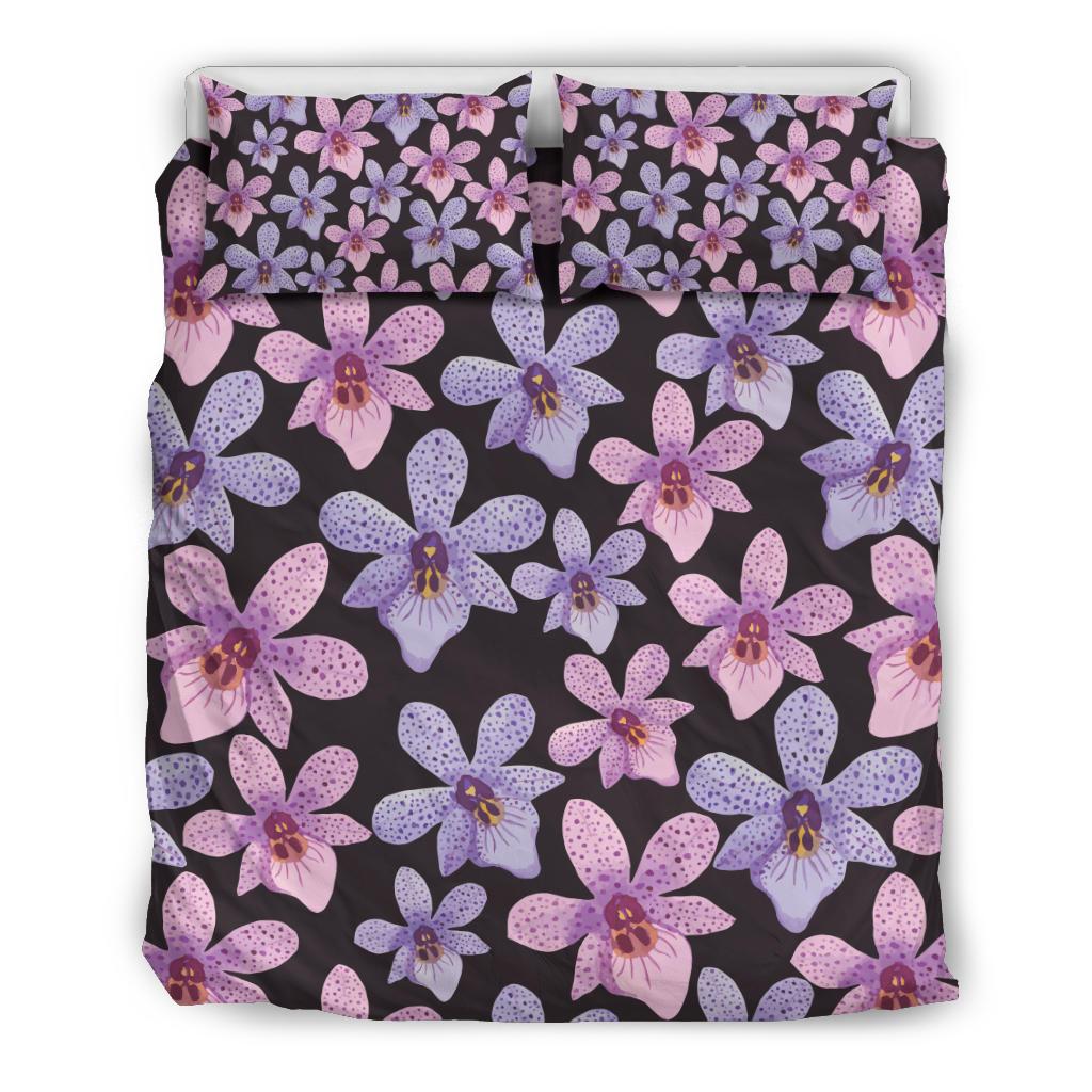 Orchid Pattern Print Design OR08 Duvet Cover Bedding Set-JORJUNE.COM