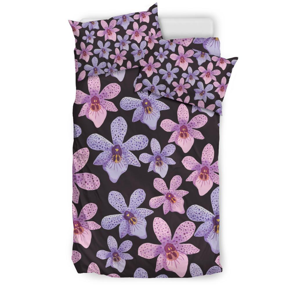 Orchid Pattern Print Design OR08 Duvet Cover Bedding Set-JORJUNE.COM