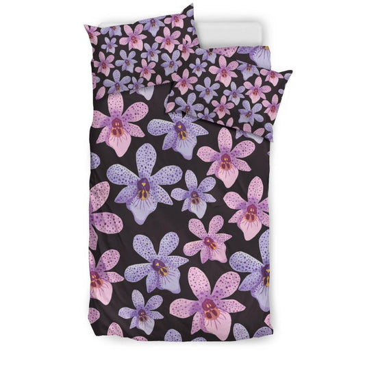 Orchid Pattern Print Design OR08 Duvet Cover Bedding Set-JORJUNE.COM