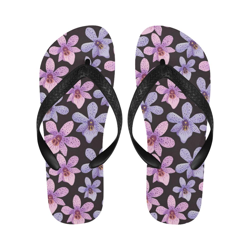 Orchid Pattern Print Design OR08 Flip Flops-JorJune