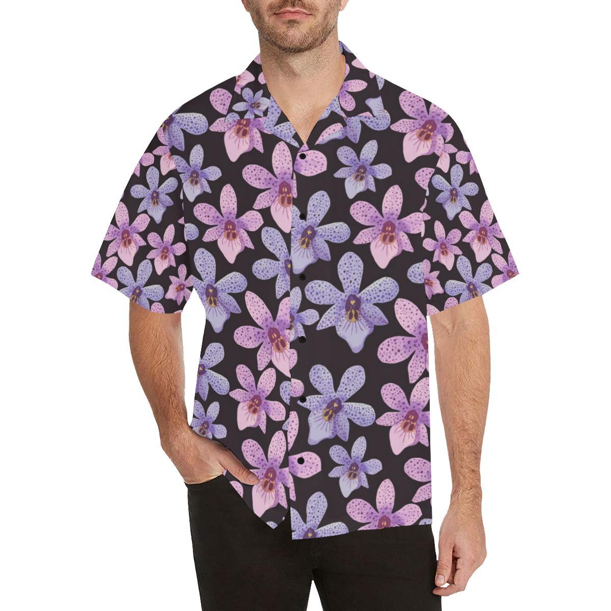 Orchid Pattern Print Design OR08 Men Hawaiian Shirt-JorJune