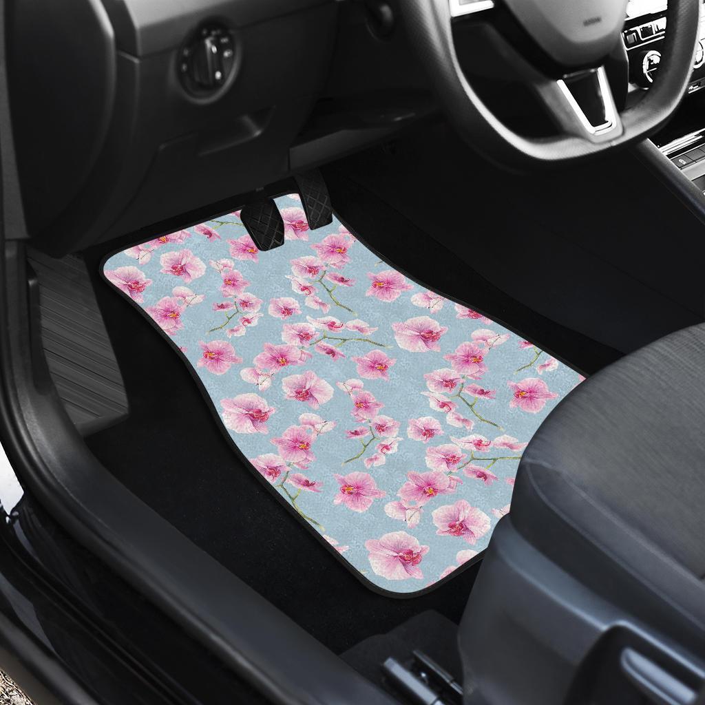 Orchid Pink Pattern Print Design OR01 Car Floor Mats-JORJUNE.COM