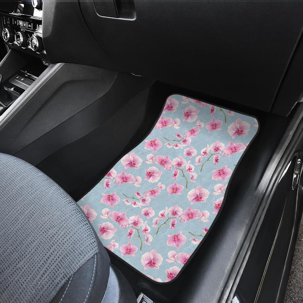 Orchid Pink Pattern Print Design OR01 Car Floor Mats-JORJUNE.COM