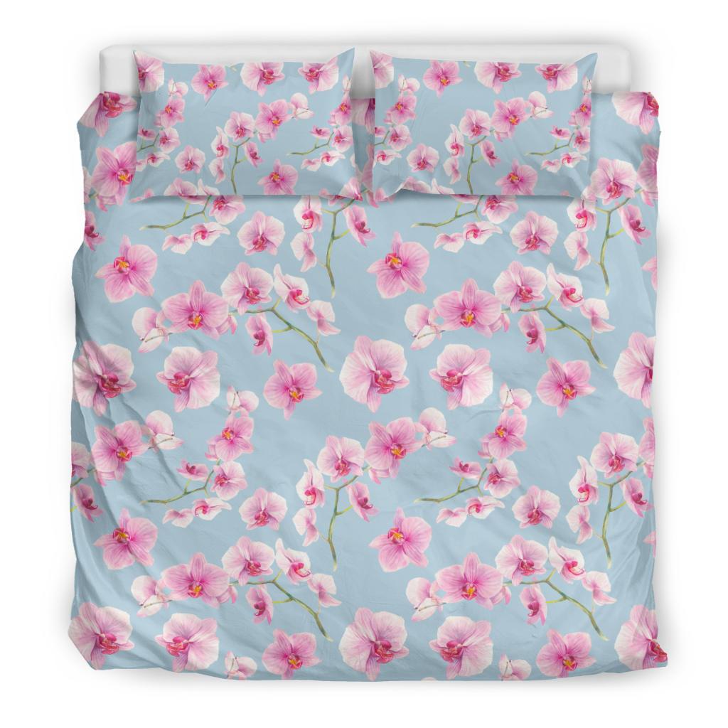 Orchid Pink Pattern Print Design OR01 Duvet Cover Bedding Set-JORJUNE.COM