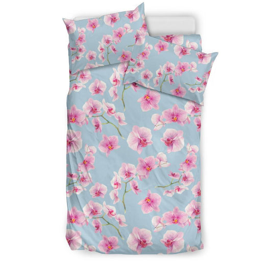 Orchid Pink Pattern Print Design OR01 Duvet Cover Bedding Set-JORJUNE.COM