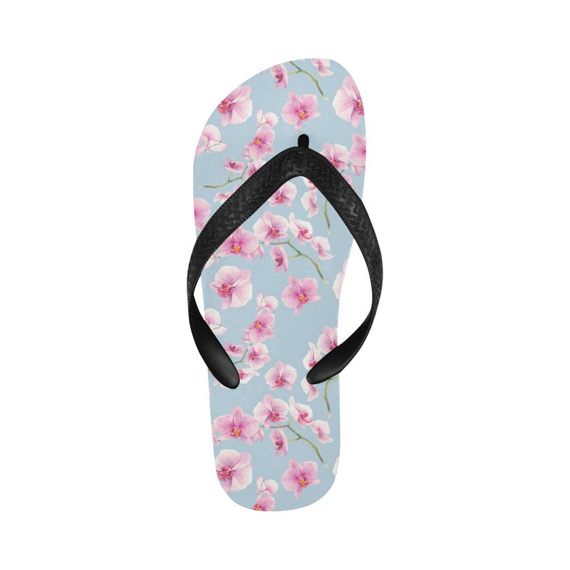 Orchid Pink Pattern Print Design OR01 Flip Flops-JorJune