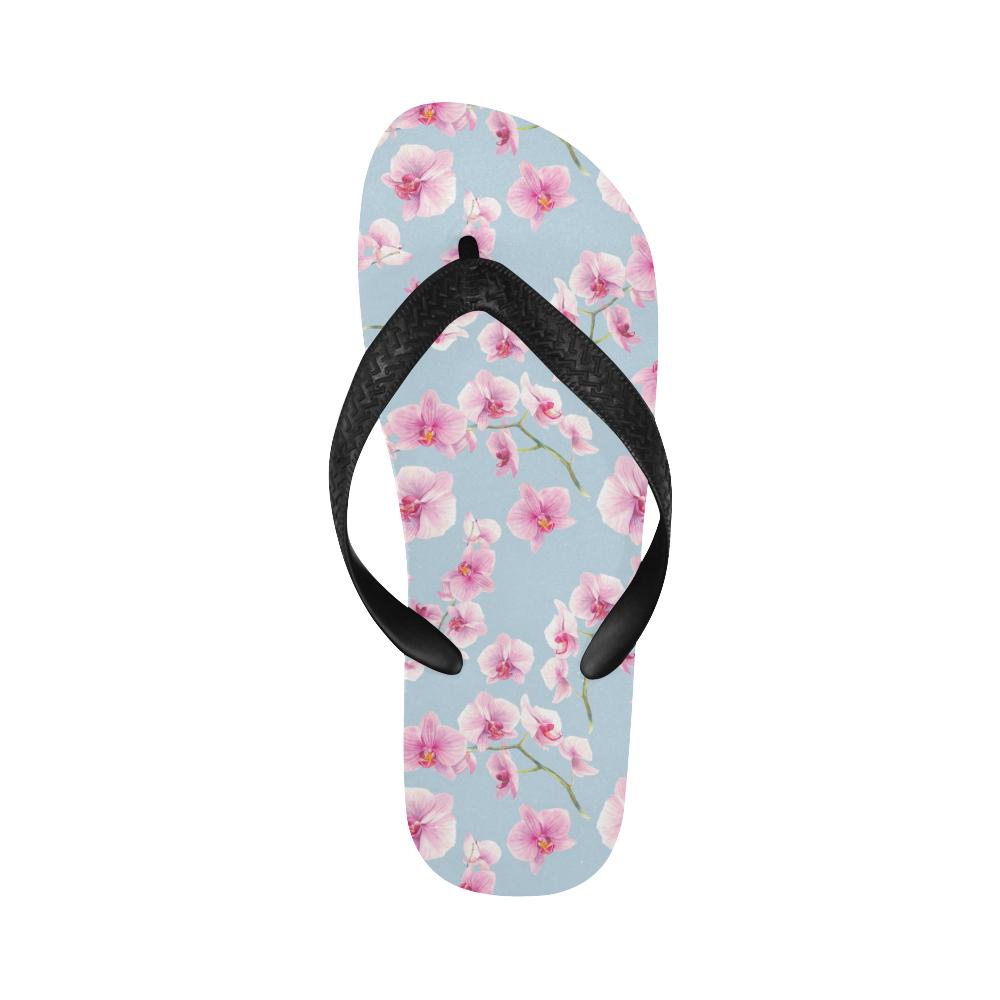 Orchid Pink Pattern Print Design OR01 Flip Flops-JorJune