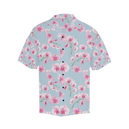 Orchid Pink Pattern Print Design OR01 Men Hawaiian Shirt-JorJune