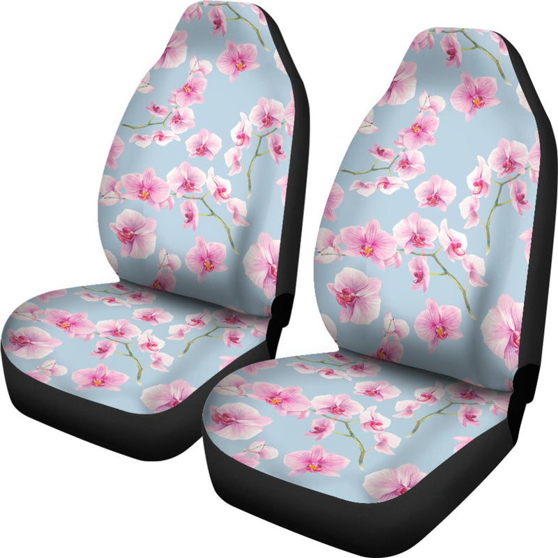 Orchid Pink Pattern Print Design OR01 Universal Fit Car Seat Covers-JorJune