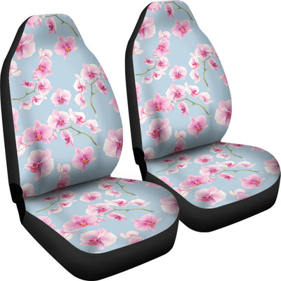 Orchid Pink Pattern Print Design OR01 Universal Fit Car Seat Covers-JorJune