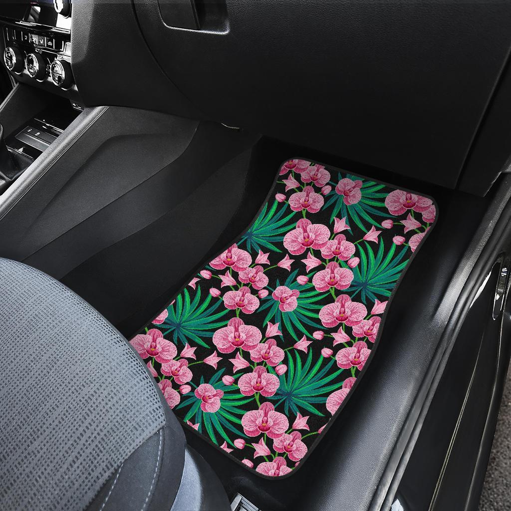 Orchid Pink Pattern Print Design OR06 Car Floor Mats-JORJUNE.COM