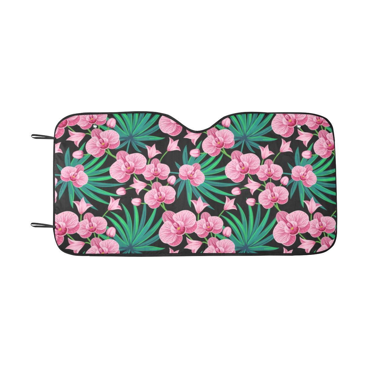Orchid Pink Pattern Print Design OR06 Car Sun Shade-JorJune