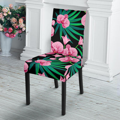 Orchid Pink Pattern Print Design OR06 Dining Chair Slipcover-JORJUNE.COM