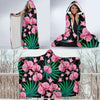 Orchid Pink Pattern Print Design OR06 Hooded Blanket-JORJUNE.COM