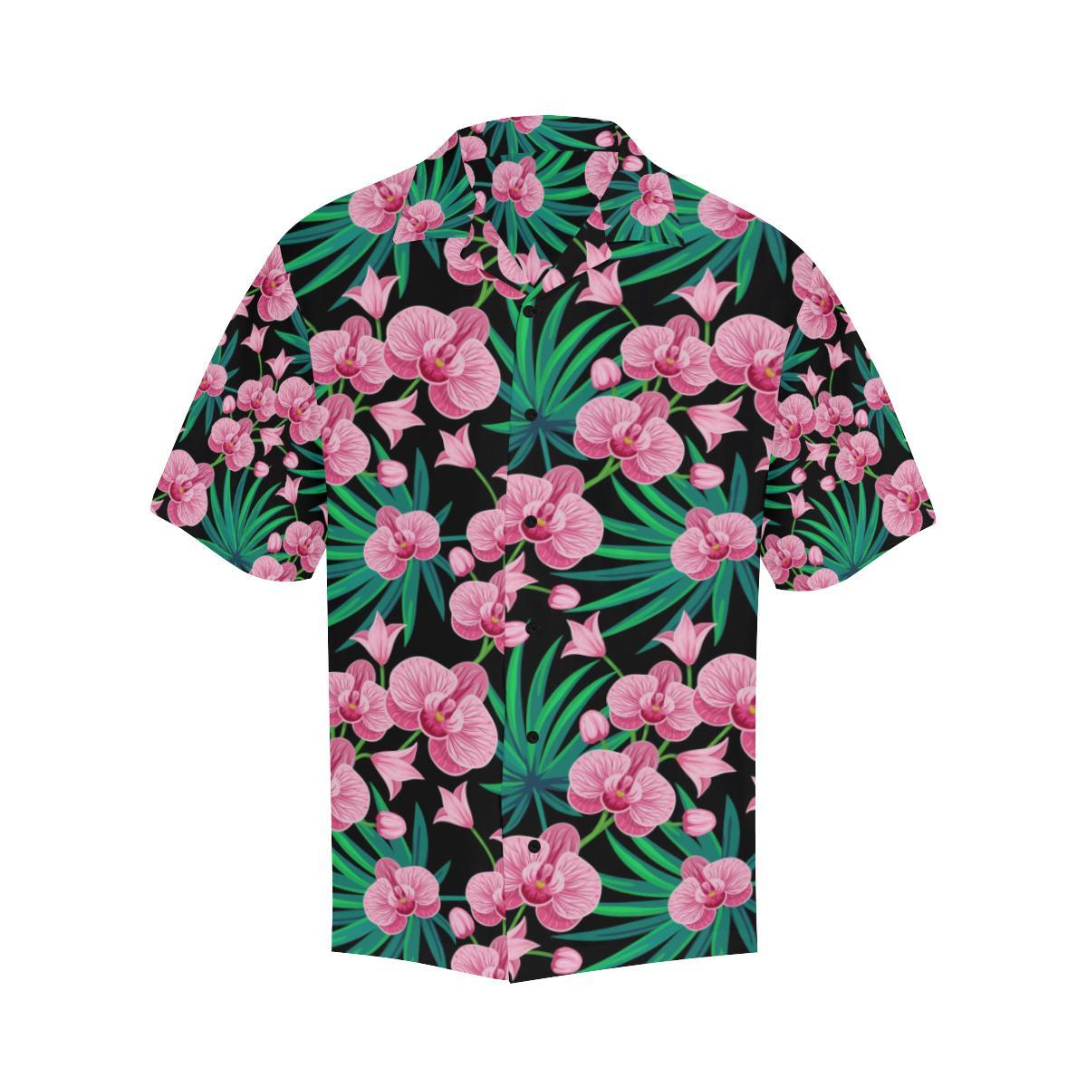 Orchid Pink Pattern Print Design OR06 Men Hawaiian Shirt-JorJune