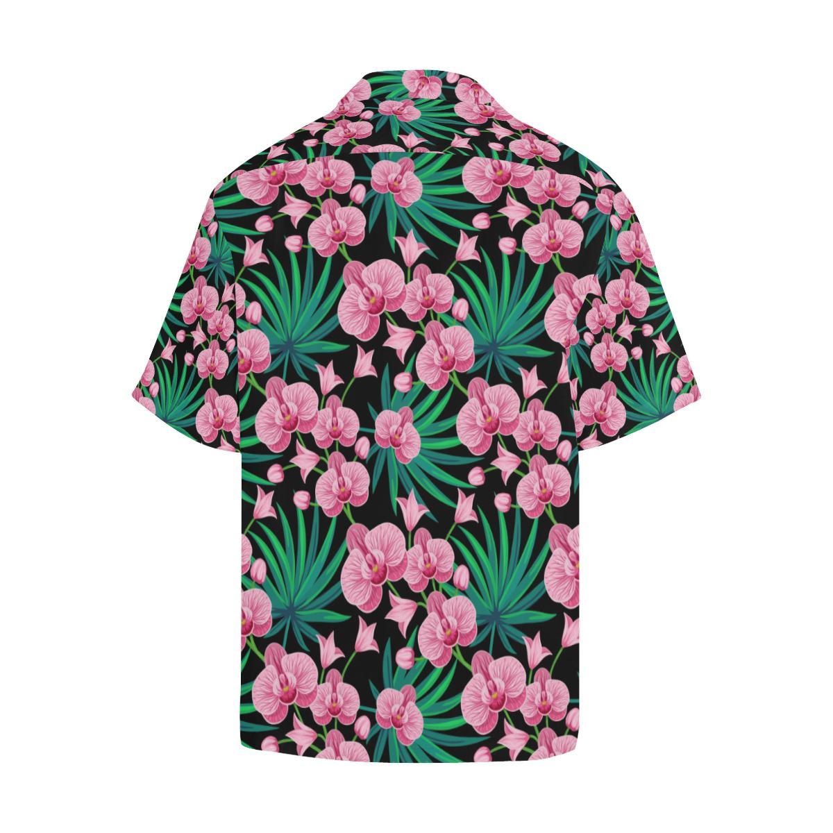 Orchid Pink Pattern Print Design OR06 Men Hawaiian Shirt-JorJune