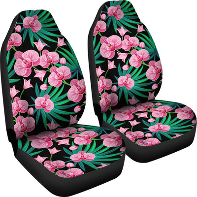 Orchid Pink Pattern Print Design OR06 Universal Fit Car Seat Covers-JorJune