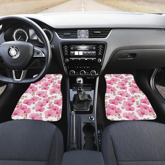 Orchid Pink Pattern Print Design OR07 Car Floor Mats-JORJUNE.COM
