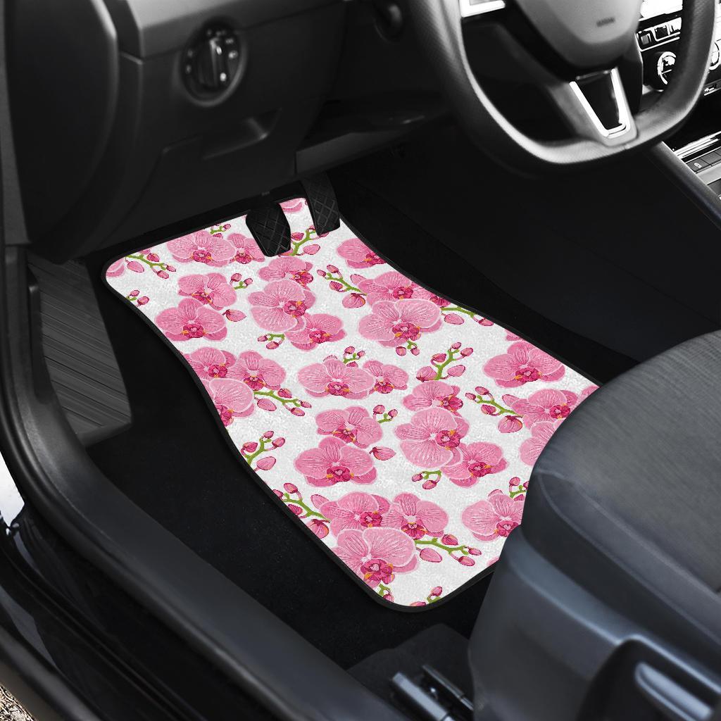 Orchid Pink Pattern Print Design OR07 Car Floor Mats-JORJUNE.COM