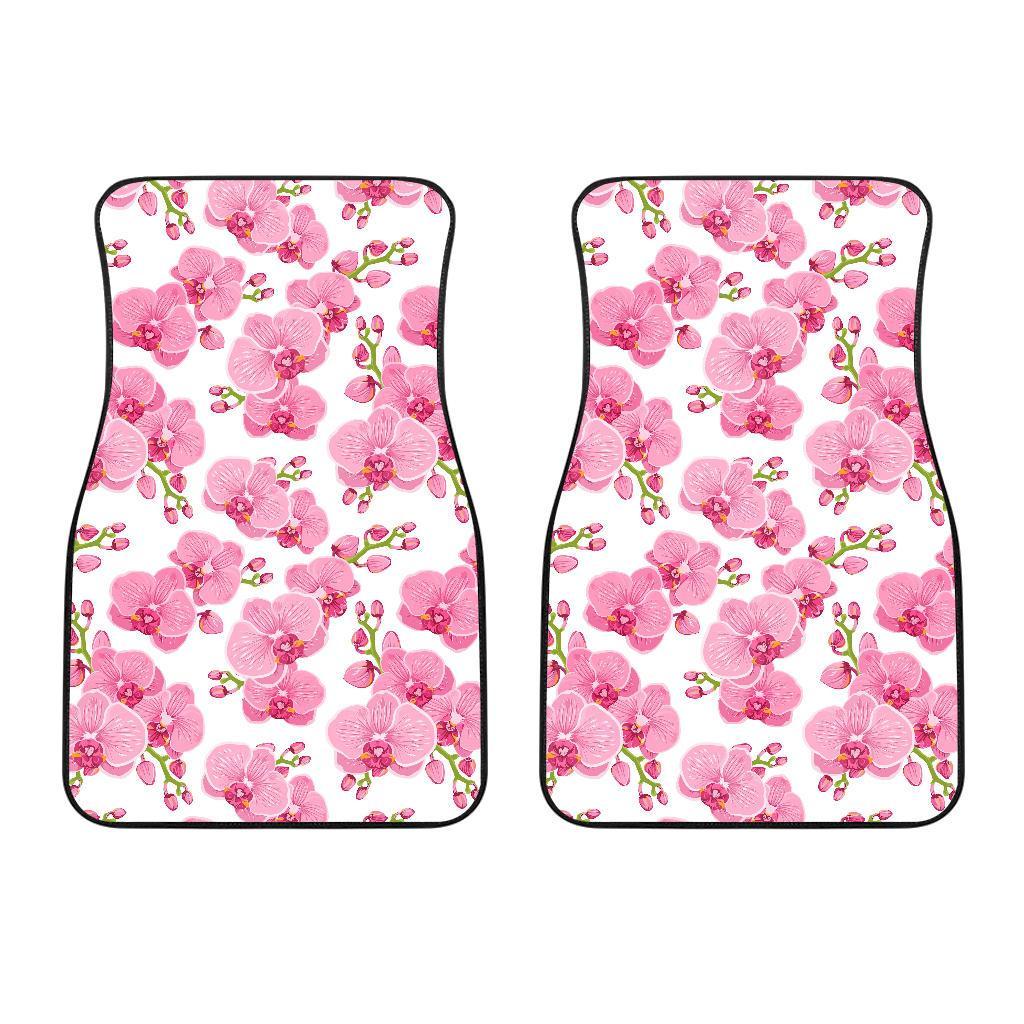 Orchid Pink Pattern Print Design OR07 Car Floor Mats-JORJUNE.COM