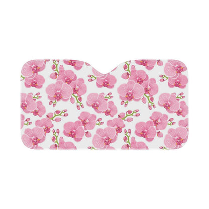 Orchid Pink Pattern Print Design OR07 Car Sun Shade-JorJune