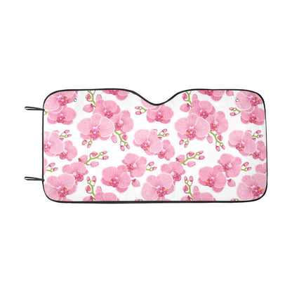 Orchid Pink Pattern Print Design OR07 Car Sun Shade-JorJune