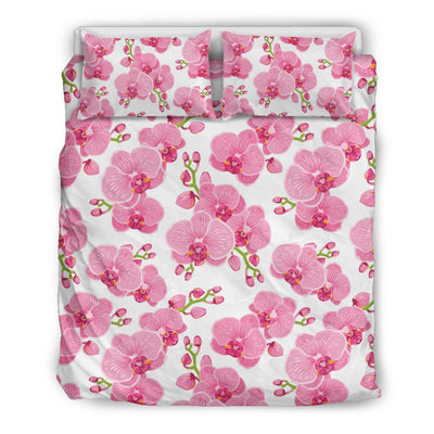 Orchid Pink Pattern Print Design OR07 Duvet Cover Bedding Set-JORJUNE.COM