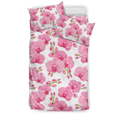 Orchid Pink Pattern Print Design OR07 Duvet Cover Bedding Set-JORJUNE.COM