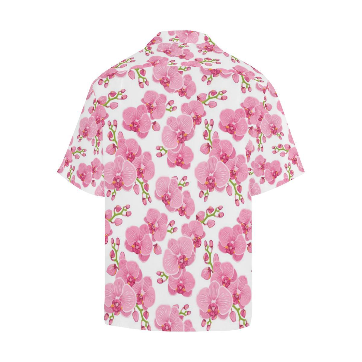 Orchid Pink Pattern Print Design OR07 Men Hawaiian Shirt-JorJune