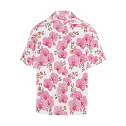 Orchid Pink Pattern Print Design OR07 Men Hawaiian Shirt-JorJune