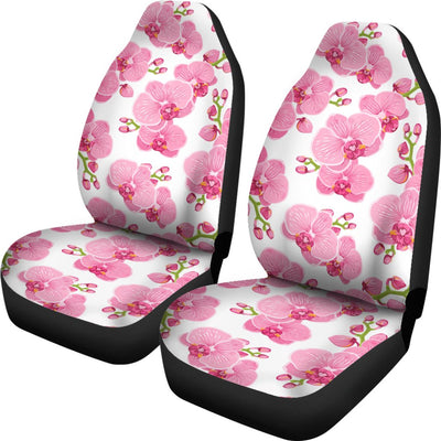 Orchid Pink Pattern Print Design OR07 Universal Fit Car Seat Covers-JorJune