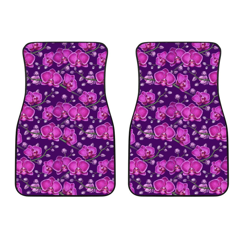 Orchid Purple Pattern Print Design OR02 Car Floor Mats-JORJUNE.COM
