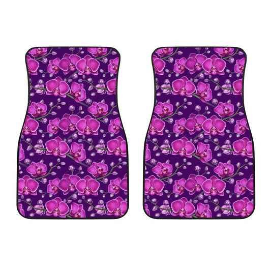 Orchid Purple Pattern Print Design OR02 Car Floor Mats-JORJUNE.COM