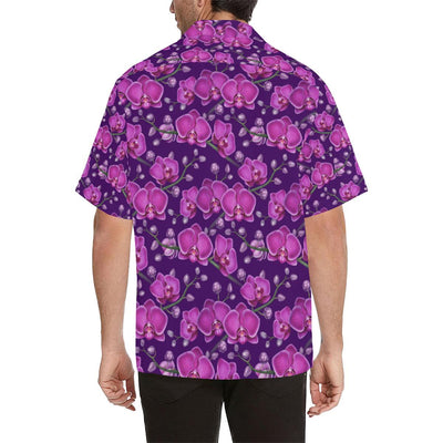 Orchid Purple Pattern Print Design OR02 Men Hawaiian Shirt-JorJune
