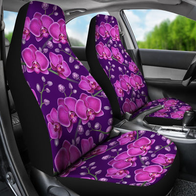 Orchid Purple Pattern Print Design OR02 Universal Fit Car Seat Covers-JorJune