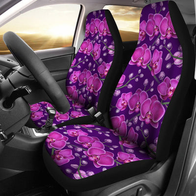 Orchid Purple Pattern Print Design OR02 Universal Fit Car Seat Covers-JorJune