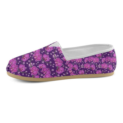 Orchid Purple Pattern Print Design OR02 Women Casual Shoes-JorJune.com