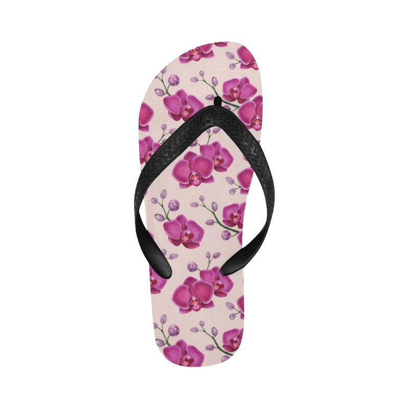 Orchid Purple Pattern Print Design OR04 Flip Flops-JorJune