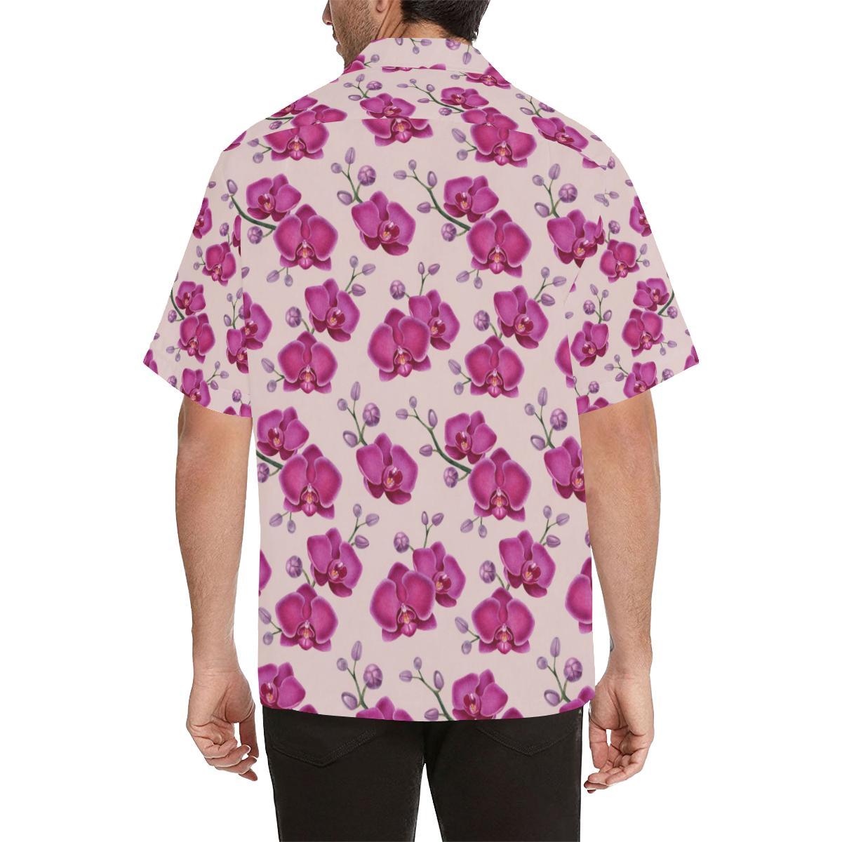 Orchid Purple Pattern Print Design OR04 Men Hawaiian Shirt-JorJune
