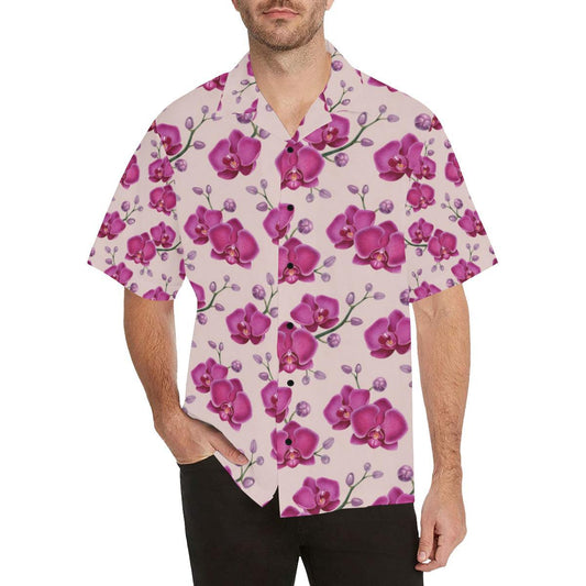 Orchid Purple Pattern Print Design OR04 Men Hawaiian Shirt-JorJune