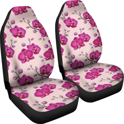 Orchid Purple Pattern Print Design OR04 Universal Fit Car Seat Covers-JorJune