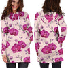 Orchid Purple Pattern Print Design OR04 Women Hoodie Dress