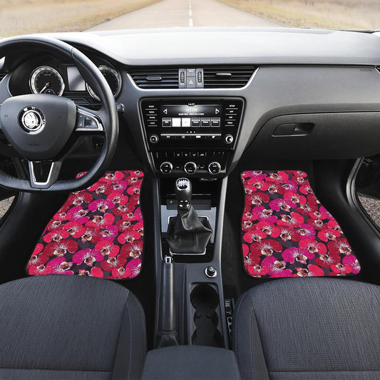 Orchid Red Pattern Print Design OR05 Car Floor Mats-JORJUNE.COM