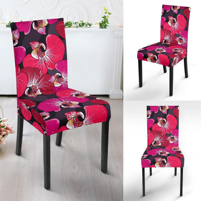Orchid Red Pattern Print Design OR05 Dining Chair Slipcover-JORJUNE.COM