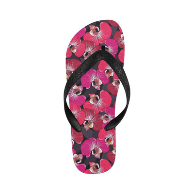 Orchid Red Pattern Print Design OR05 Flip Flops-JorJune