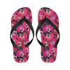 Orchid Red Pattern Print Design OR05 Flip Flops-JorJune