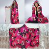 Orchid Red Pattern Print Design OR05 Hooded Blanket-JORJUNE.COM