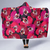 Orchid Red Pattern Print Design OR05 Hooded Blanket-JORJUNE.COM